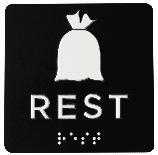 Taktil piktogram af restaffaldet